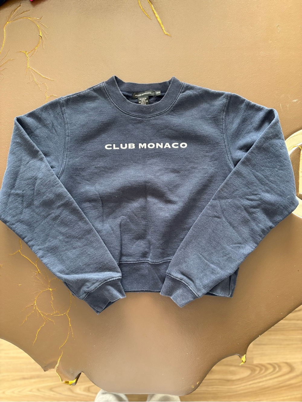 Club Monaco Navy Crewneck with White Logo
